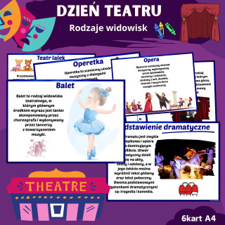 Dzień Teatru - rodzaje widowisk teatralnych