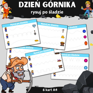 Rysuj po śladzie- Dzień Górnika