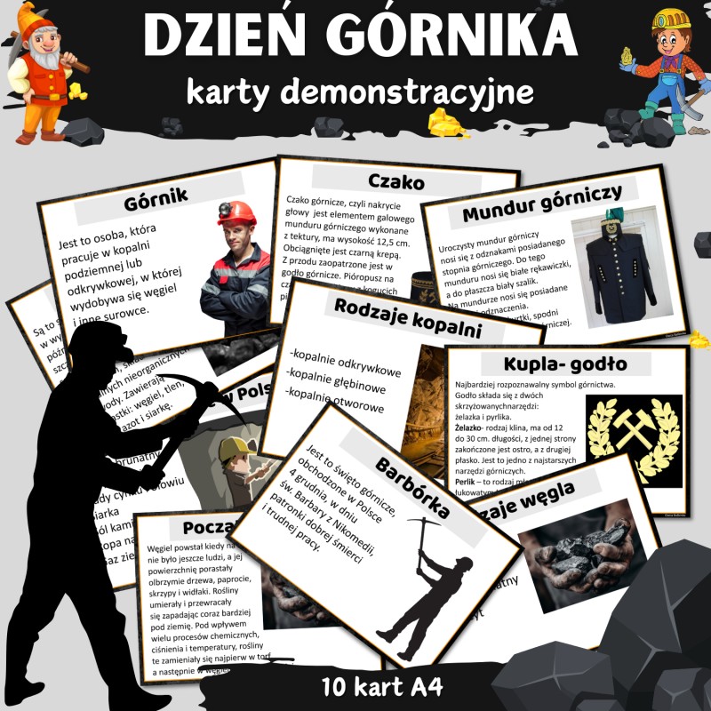 Karty demonstracyjne- Dzień Górnika