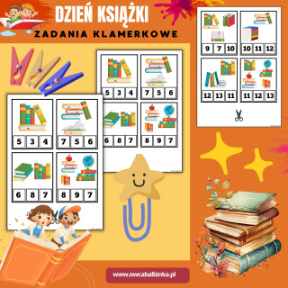 Dzień książki - zadania klamerkowe