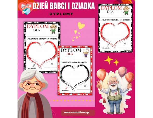 Dzień Babci i Dziadka - dyplomy