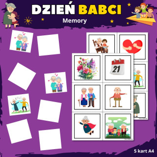 Gra memory- Dzień Babci