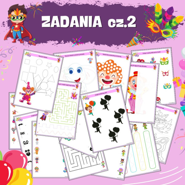 Karnawał- Karty pracy cz. 1-2