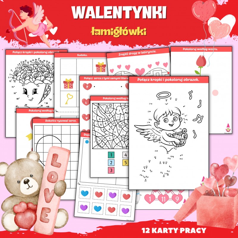 WALENTYNKI - łamigłówki