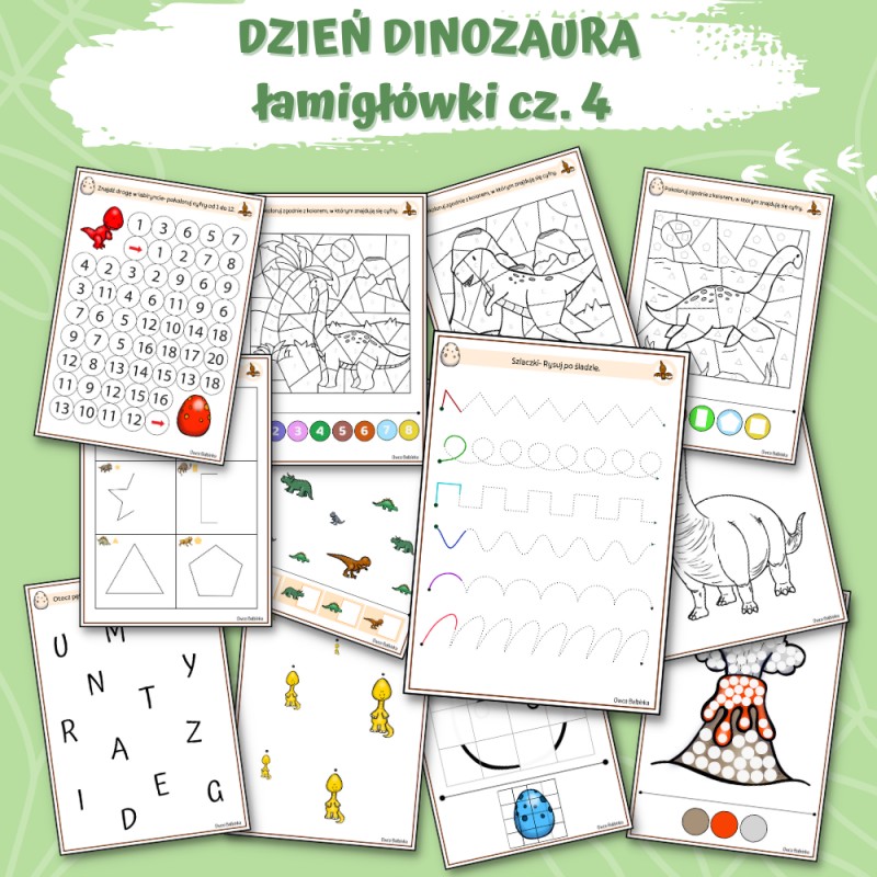Łamigłówki- Dzień Dinozaura