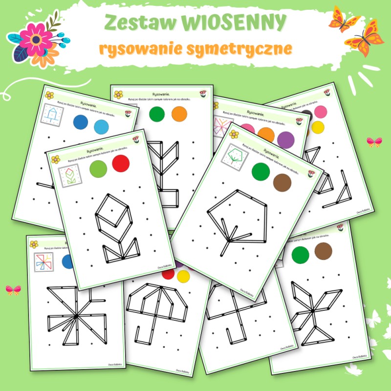 Rysowanie symetryczne- Wiosna