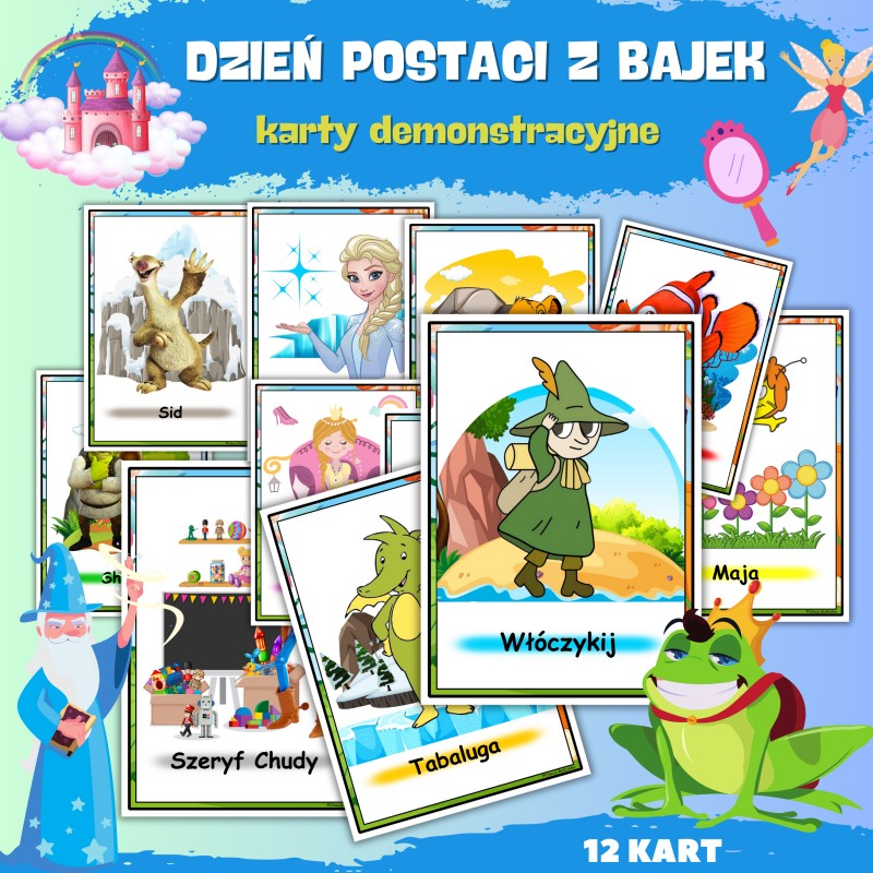 DZIEŃ POSTACI Z BAJEK - karty demonstracyjne
