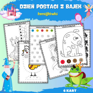 DZIEŃ POSTACI Z BAJEK - łamigłówki