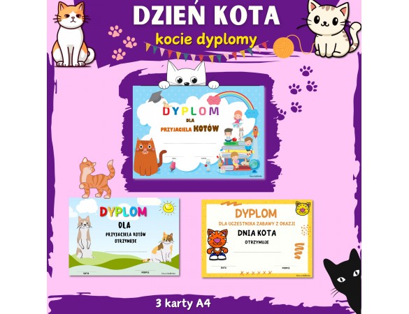 Kocie Dyplomy- Dzień Kota