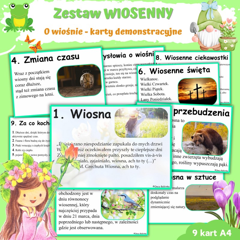 Karty demonstracyjne - Wiosna