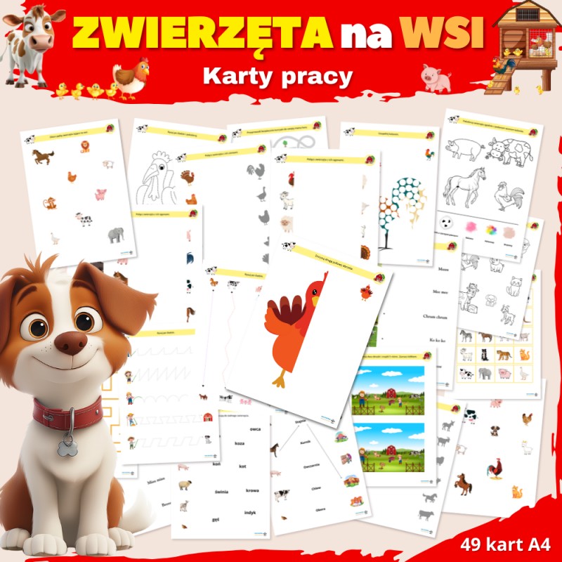 Zwierzęta na wsi Karty Pracy- Owca Balbinka