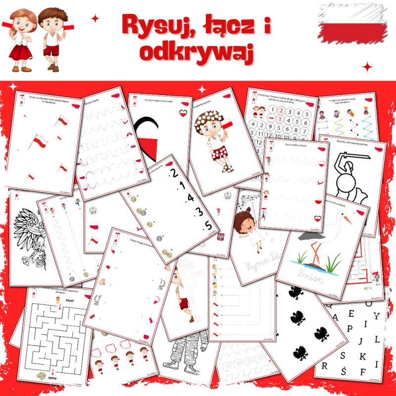 Polska- Rysuj, łącz i odkrywaj