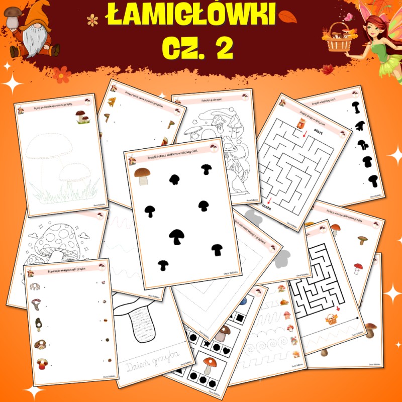 Łamigłówki- Dzień Grzyba cz.1-3