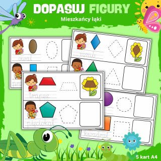 MIESZKAŃCY ŁĄKI - dopasuj figury