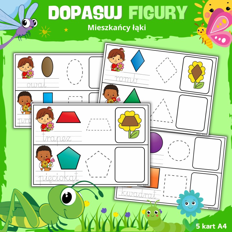 MIESZKAŃCY ŁĄKI - dopasuj figury