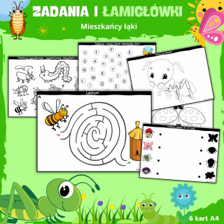 MIESZKAŃCY ŁĄKI - zadania i łamigłówki