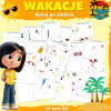 Wakacje- Rysuj po śladzie
