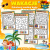 Wakacje - Pokoloruj według kodu