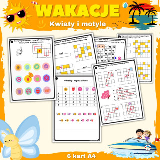 Wakacje - Kwiaty i motyle