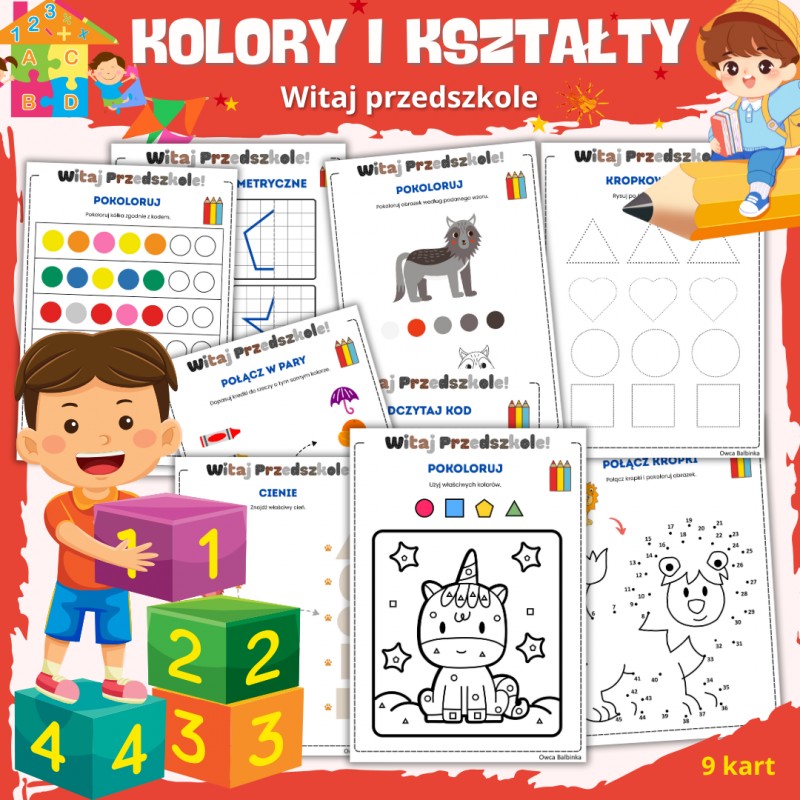 Zestaw WITAJ PRZEDSZKOLE – karty PDF na start roku dla przedszkolaków