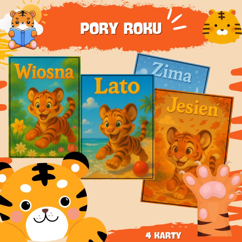 Materiały do grupy Tygryski – plakaty, logo, odznaki, kąciki tematyczne