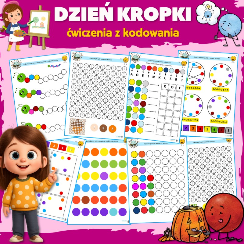 Dzień Kropki Karty Pracy- Owca Balbinka