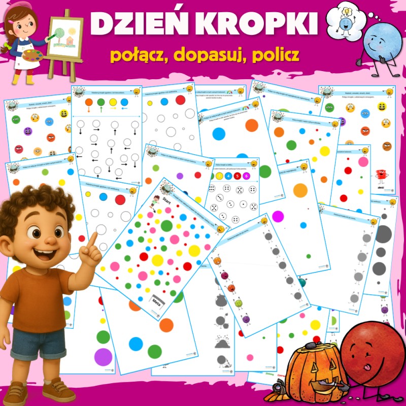 Dzień Kropki Karty Pracy- Owca Balbinka