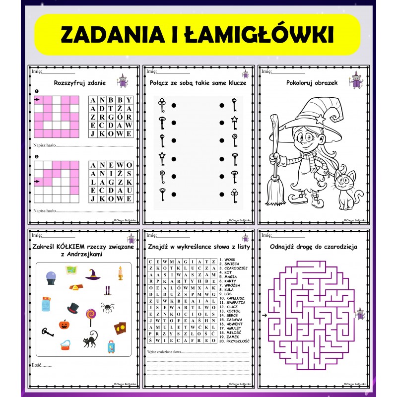 Andrzejki Karty Pracy – Owca Balbinka