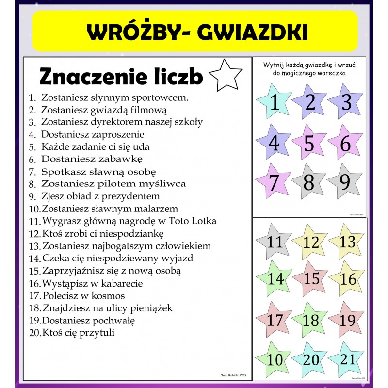 Andrzejki Karty Pracy – Owca Balbinka