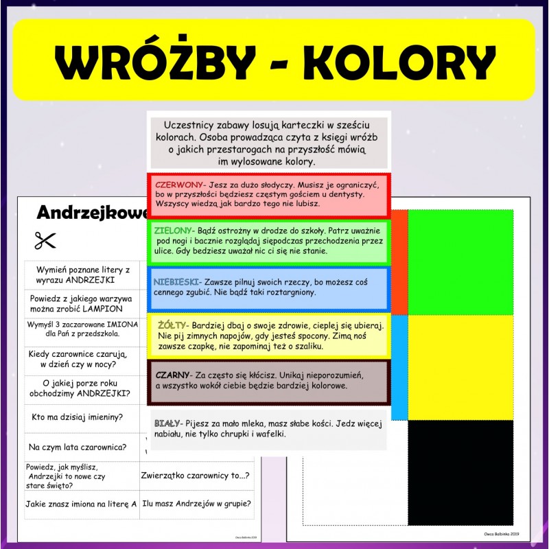 Andrzejki Karty Pracy – Owca Balbinka