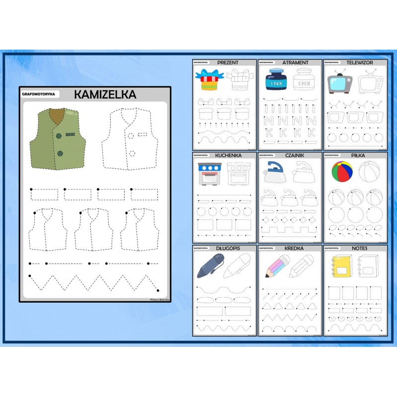 Grafomotoryka Karty Pracy – Owca Balbinka