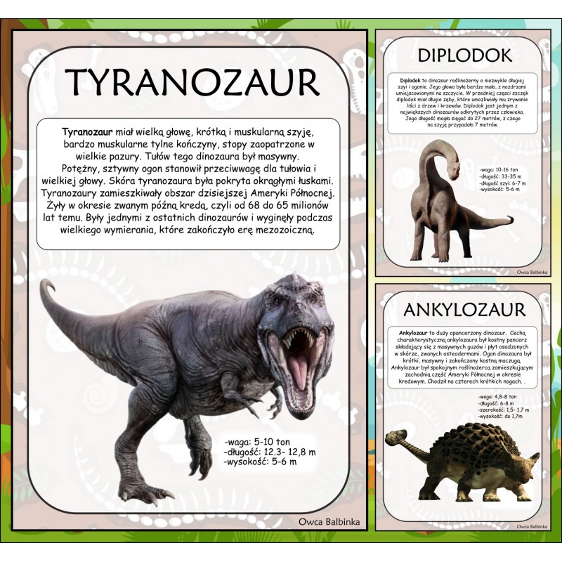 Dzień Dinozaura Karty Pracy – Owca Balbinka