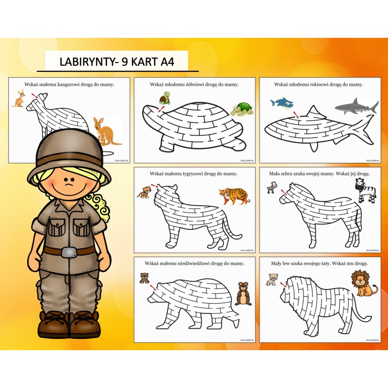 Zwierzęta w ZOO Karty Pracy- Owca Balbinka