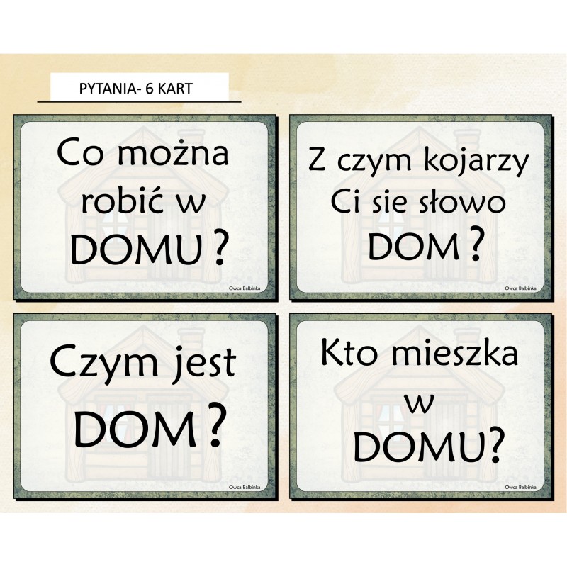 Domy i Domki Karty Pracy – Owca Balbinka