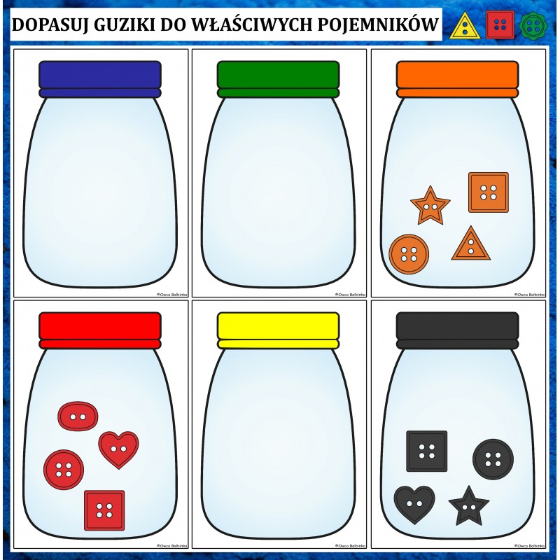 Dzień Guzika Karty Pracy- Owca Balbinka