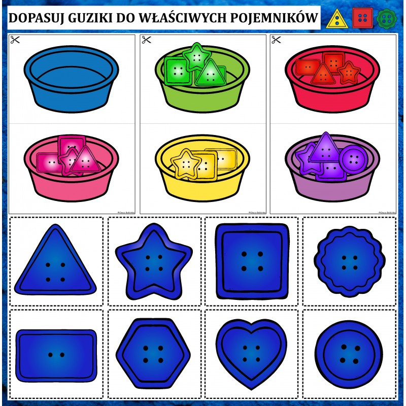 Dzień Guzika Karty Pracy- Owca Balbinka