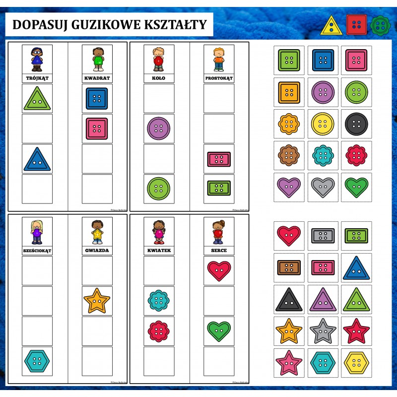 Dzień Guzika Karty Pracy- Owca Balbinka