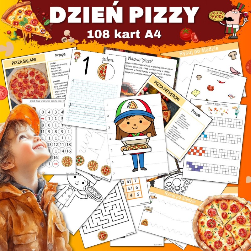 Dzień Pizzy Karty Pracy – Owca Balbinka