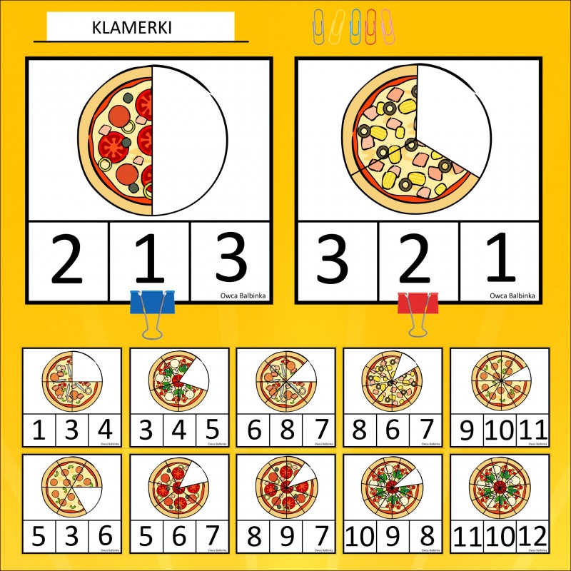 Dzień Pizzy Karty Pracy – Owca Balbinka