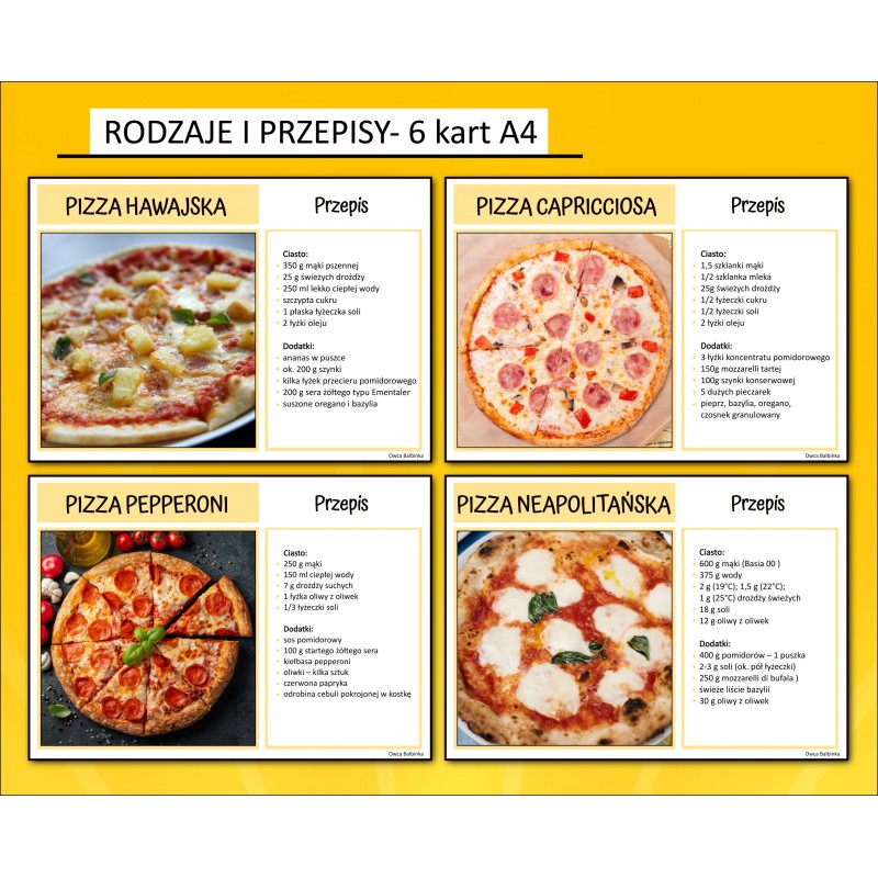 Dzień Pizzy Karty Pracy – Owca Balbinka