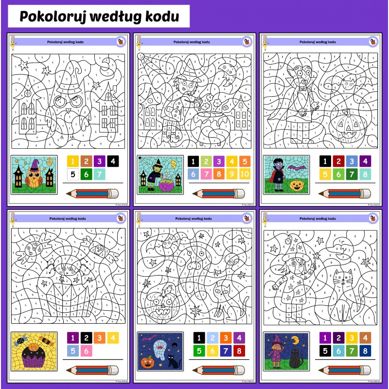 Halloween Karty Pracy – Owca Balbinka