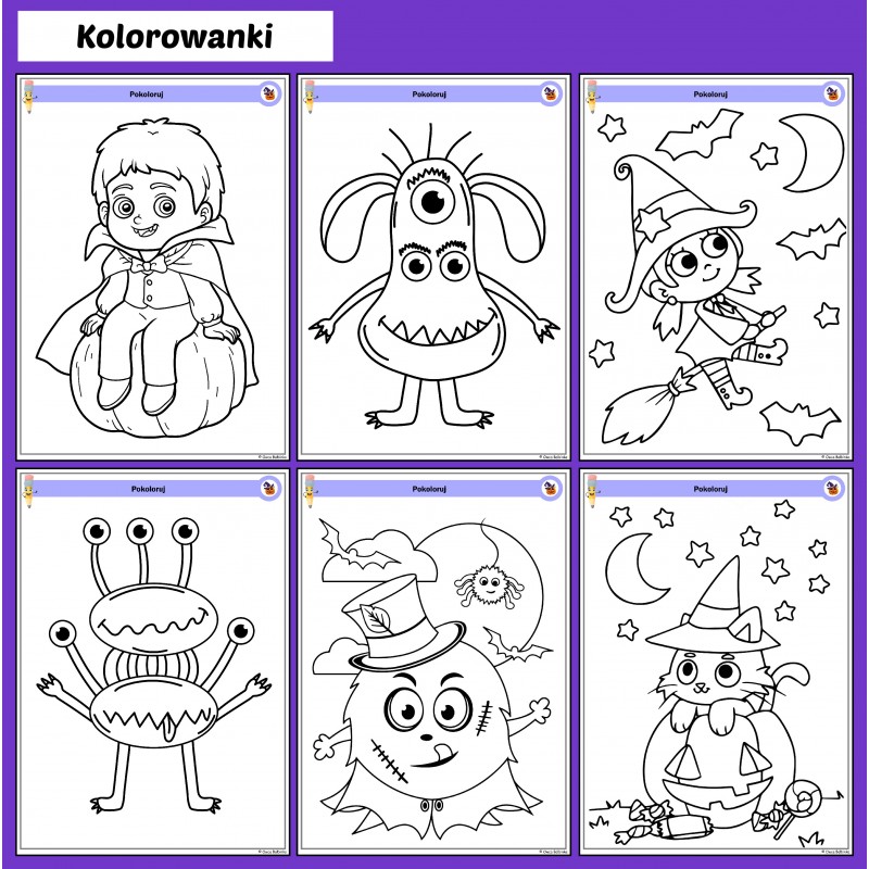 Halloween Karty Pracy – Owca Balbinka