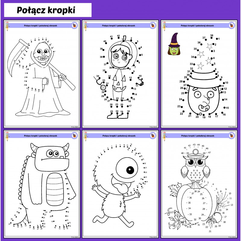 Halloween Karty Pracy – Owca Balbinka
