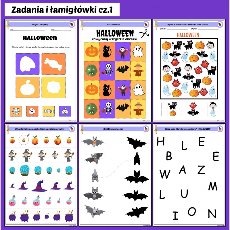 Halloween Karty Pracy – Owca Balbinka