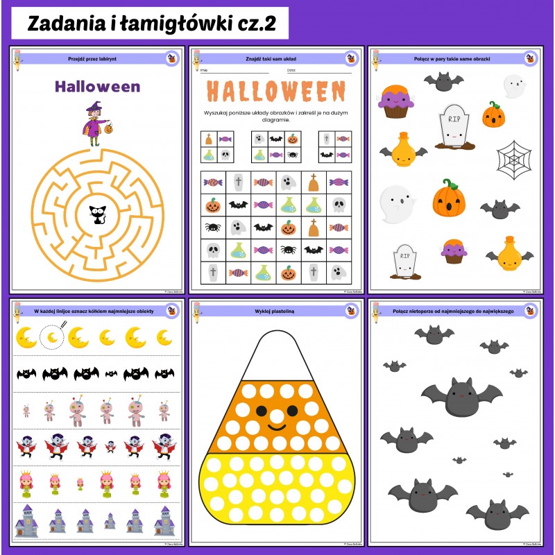Halloween Karty Pracy – Owca Balbinka