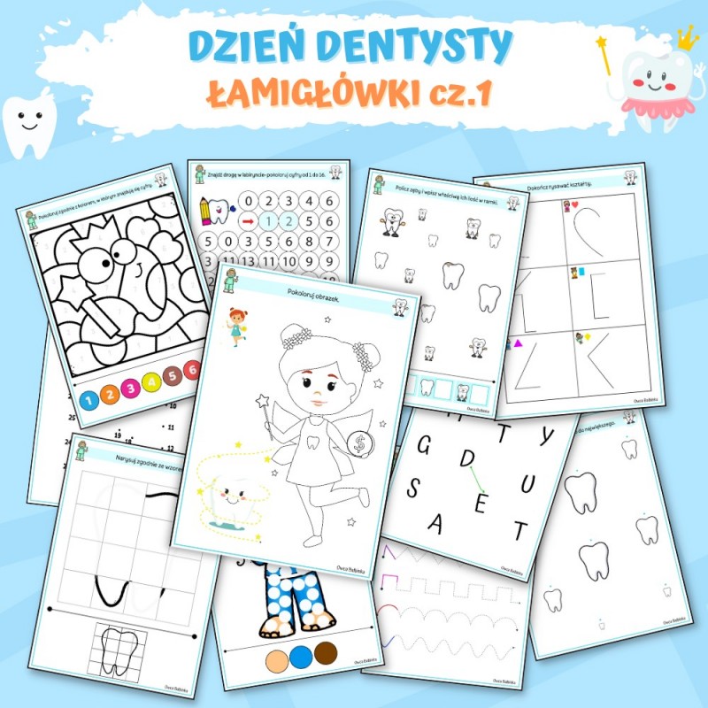 Dzień Dentysty Karty Pracy – Owca Balbinka