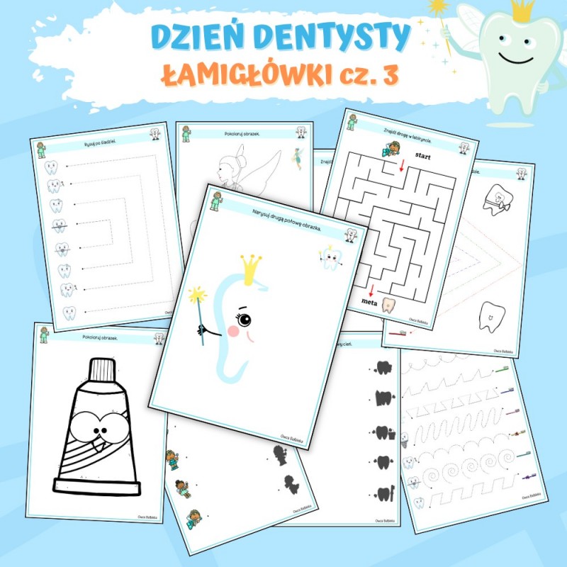 Dzień Dentysty Karty Pracy – Owca Balbinka