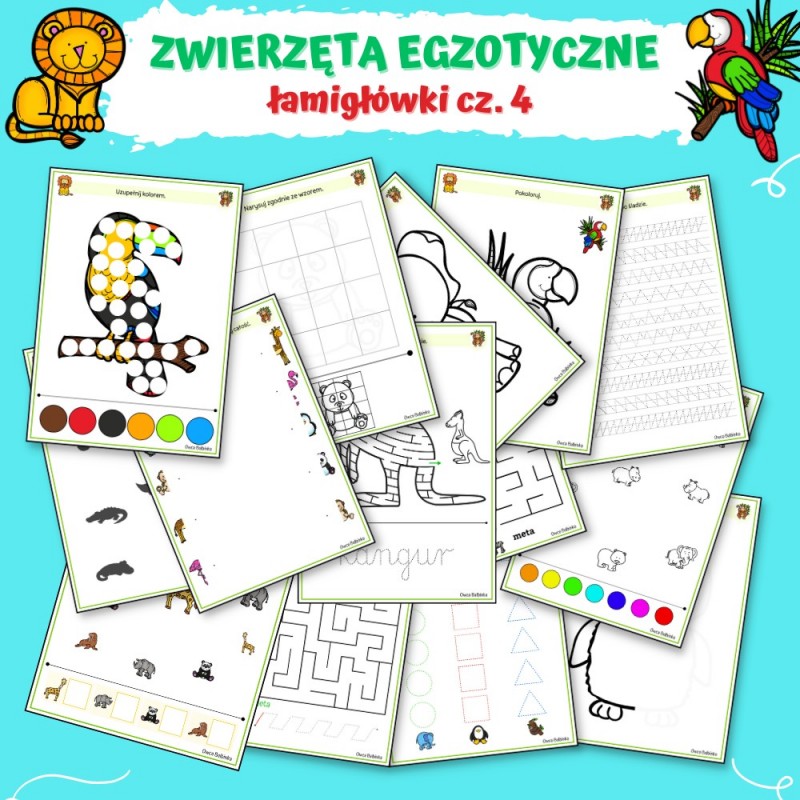 Zwierzęta Egzotyczne Karty Pracy- Owca Balbinka
