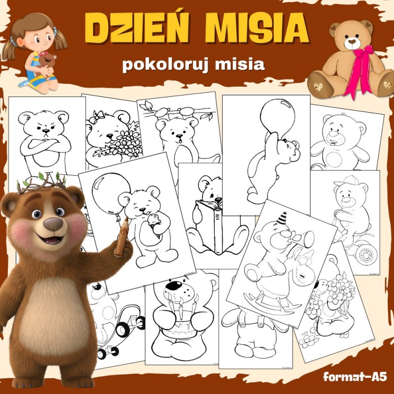 Dzień Misia- Kolorowanki