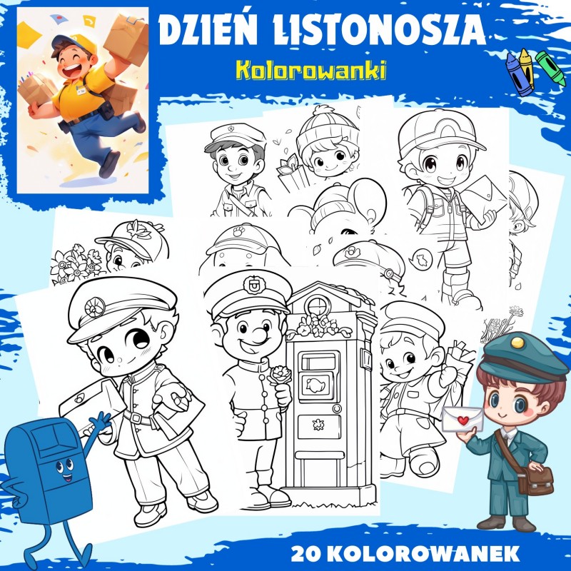 Kolorowanki Na Dzień Listonosza Do Druku
